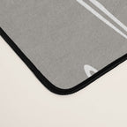 Raindrops, Gray, Minimalism, Abstract Art Desk Mat Gallery Image 4