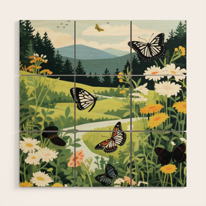 Butterfly Path Wood Wall Art Gallery Image 1