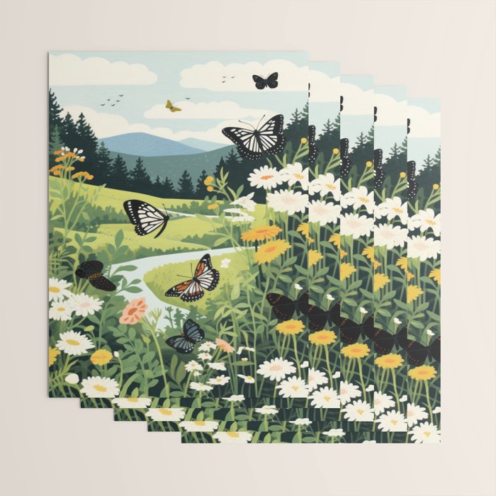 Butterfly Path Wrapping Paper Gallery Image 3