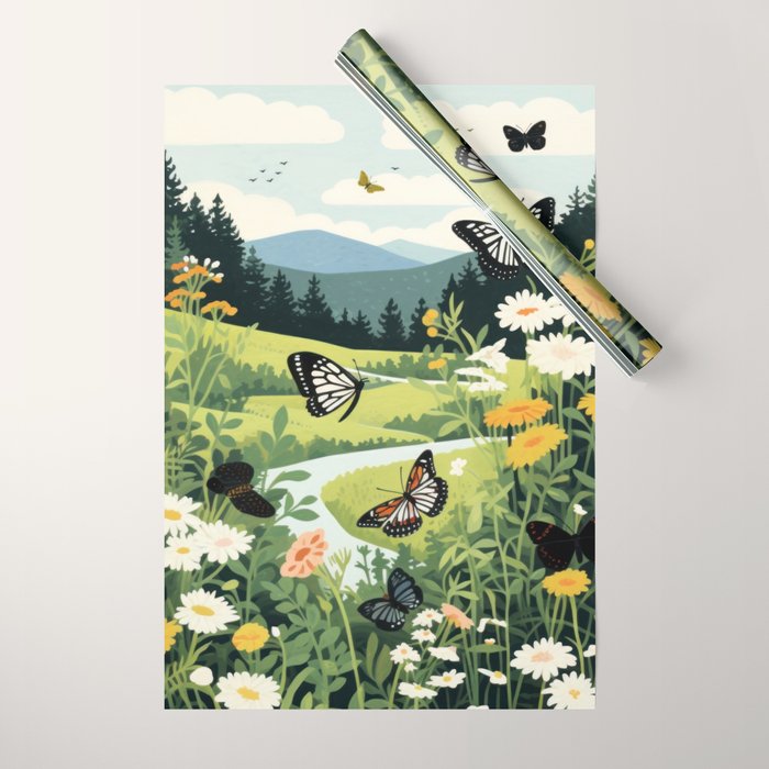 Butterfly Path Wrapping Paper Gallery Image 1