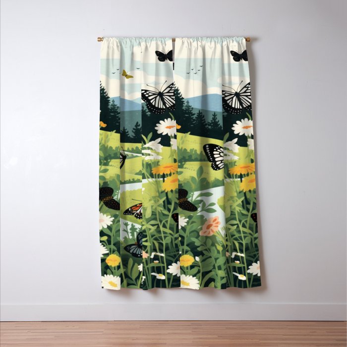 Butterfly Path Window Curtain Gallery Image 3