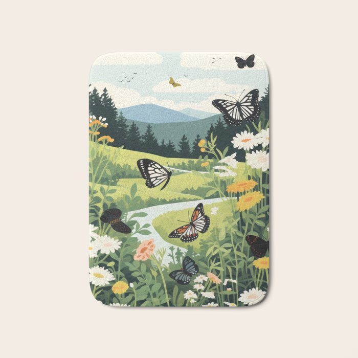 Butterfly Path Bath Mat Gallery Image 1