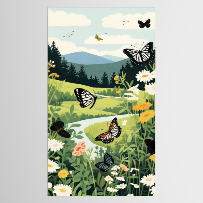 Butterfly Path Tablecloth Gallery Image 2