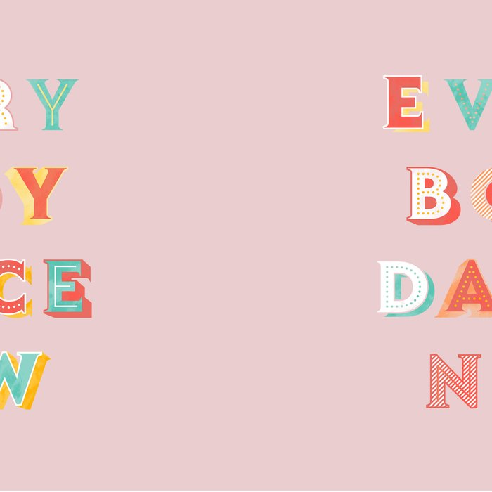 EVERYBODY DANCE NOW - bright typography Coffee Mug Gallery Image 2