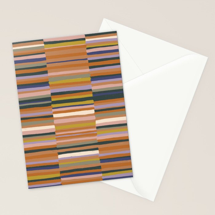 Brown striped pattern Stationery Card Gallery Image 2