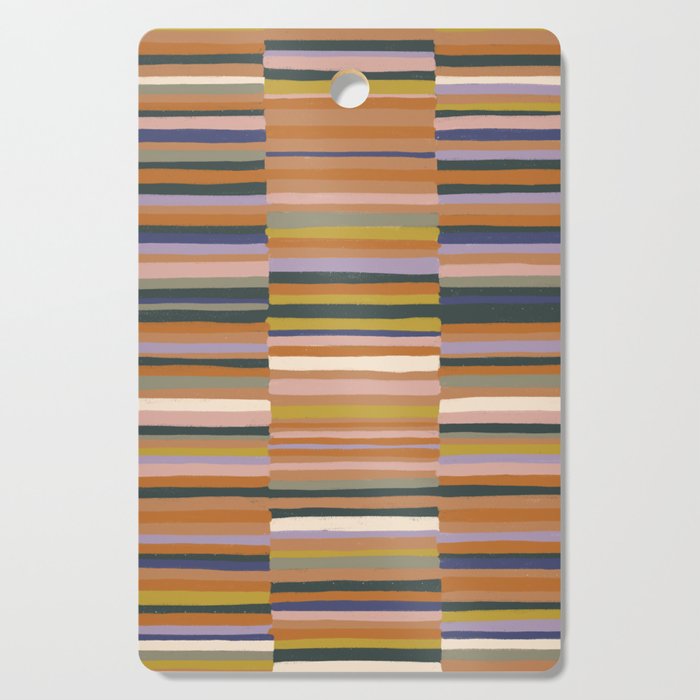 Brown striped pattern Cutting Board Gallery Image 1