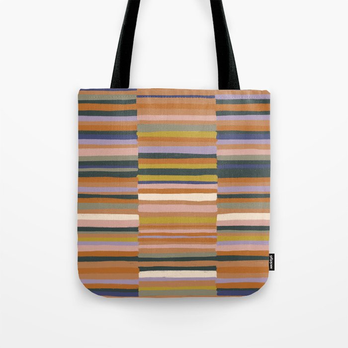Brown striped pattern Tote Bag Gallery Image 1