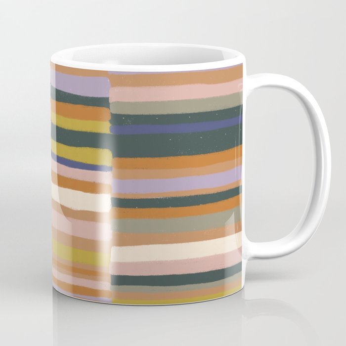 Brown striped pattern Coffee Mug Gallery Image 1