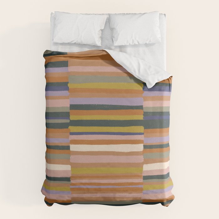 Brown striped pattern Duvet Cover Gallery Image 6