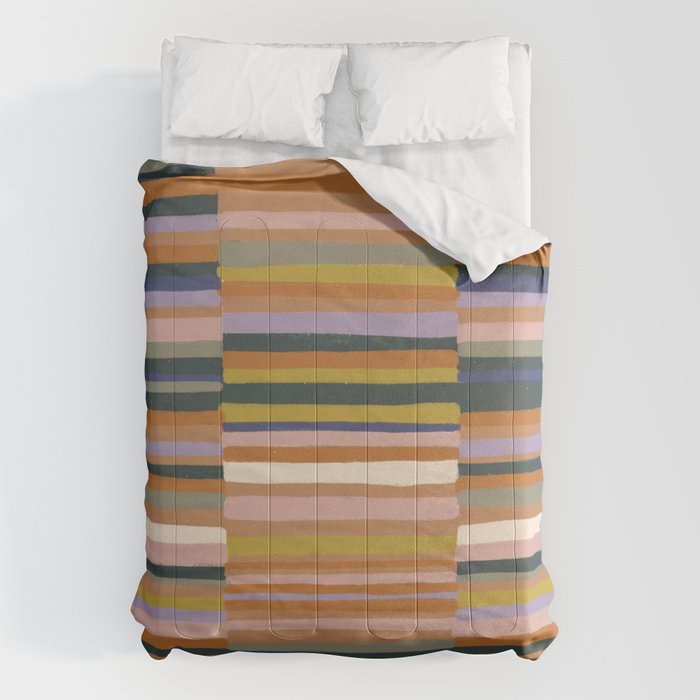 Brown striped pattern Comforter Gallery Image 1