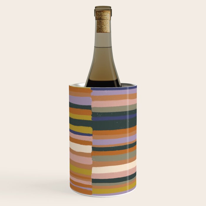 Brown striped pattern Wine Chiller Gallery Image 3