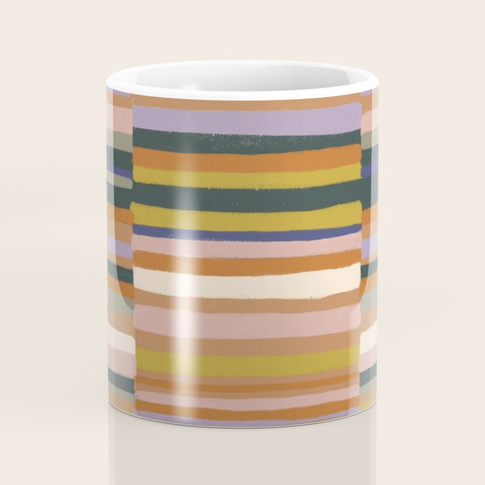 Brown striped pattern Coffee Mug Gallery Image 4