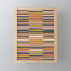 Brown striped pattern Mini Art Print Gallery Image 1