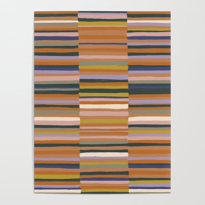 Brown striped pattern Poster Gallery Image 4
