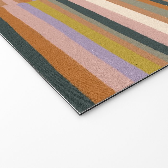 Brown striped pattern Welcome Mat Gallery Image 2