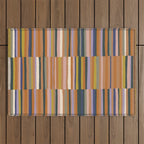 Brown striped pattern Outdoor Rug Gallery Image 1