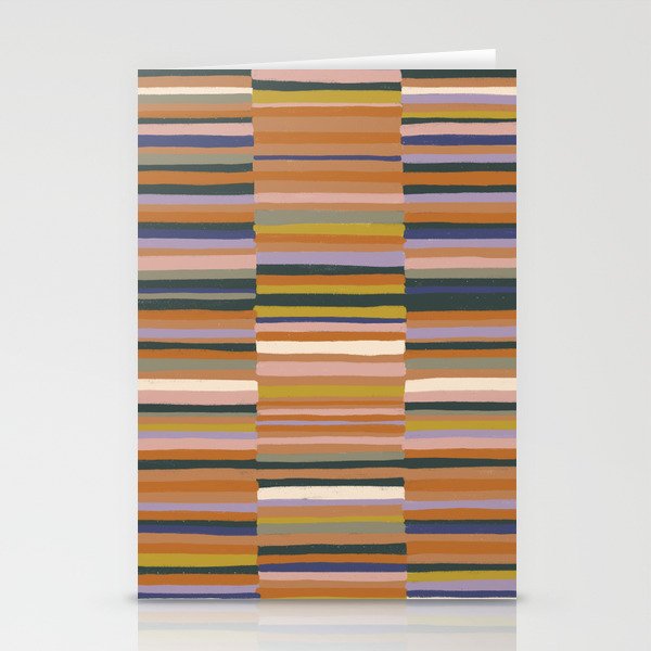 Brown striped pattern Stationery Card Gallery Image 2