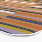 Brown striped pattern Bath Mat Gallery Image 3