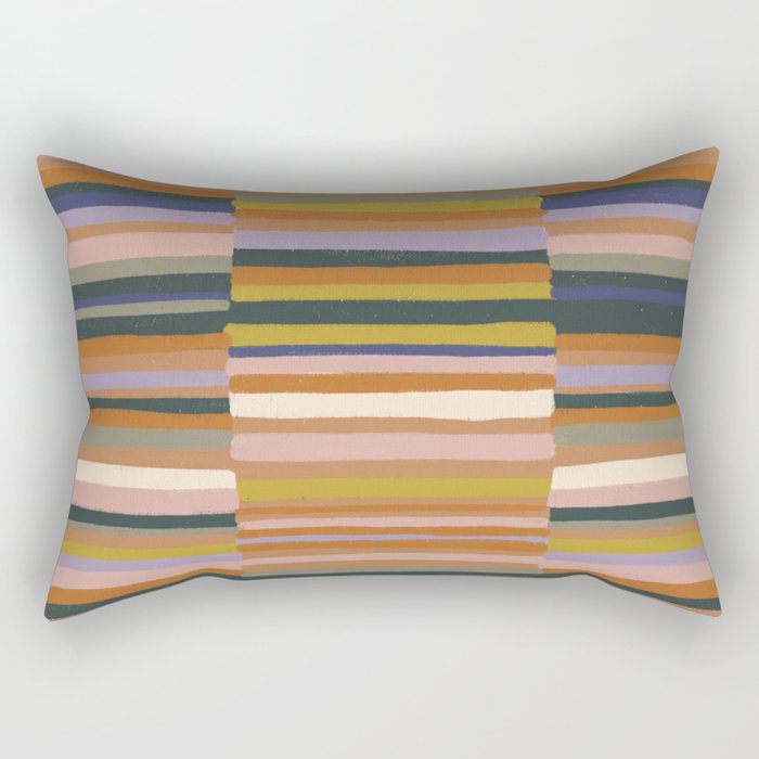 Brown striped pattern Rectangular Pillow Gallery Image 2