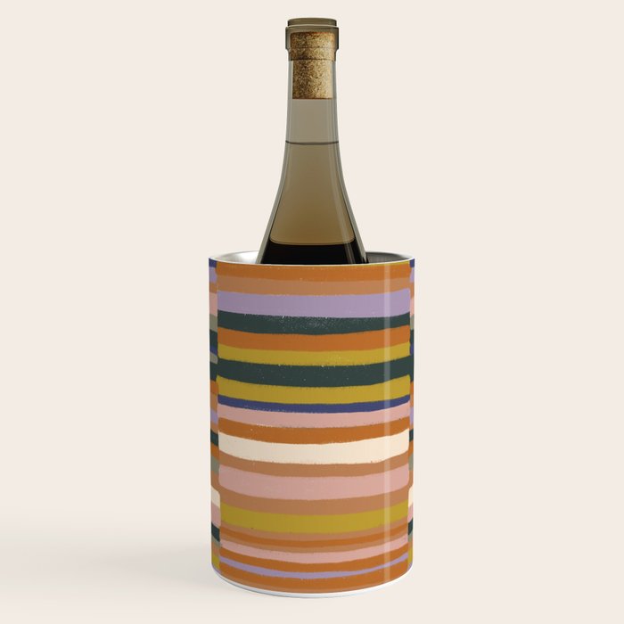 Brown striped pattern Wine Chiller Gallery Image 1