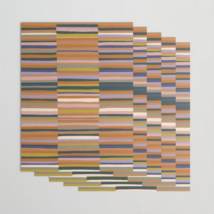 Brown striped pattern Wrapping Paper Gallery Image 3