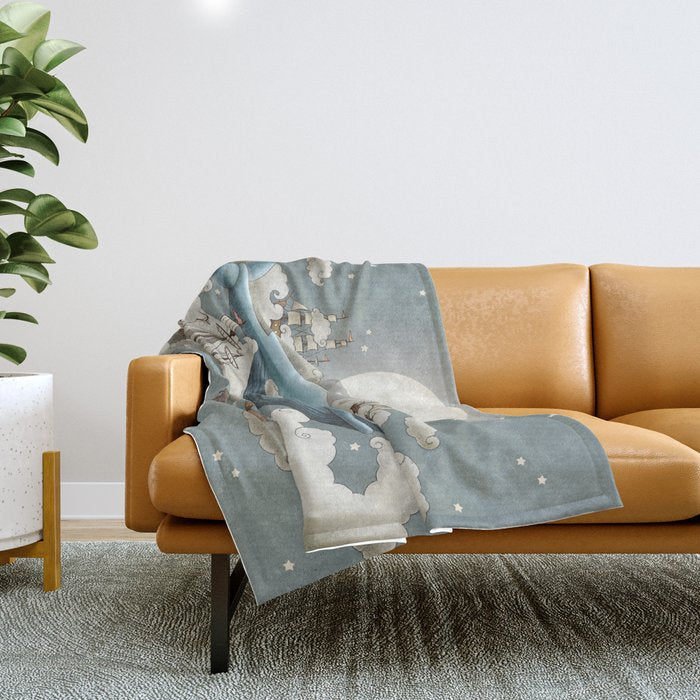 Ocean Meets Sky Throw Blanket Gallery Image 1