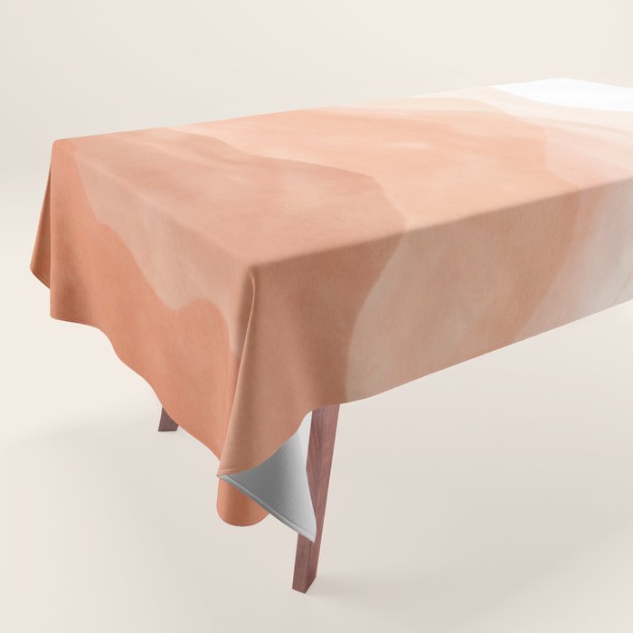 Warm watercolor mountain landscape Tablecloth Gallery Image 1