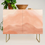 Warm watercolor mountain landscape Credenza Gallery Image 1