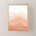 Warm watercolor mountain landscape Mini Art Print Gallery Image 1