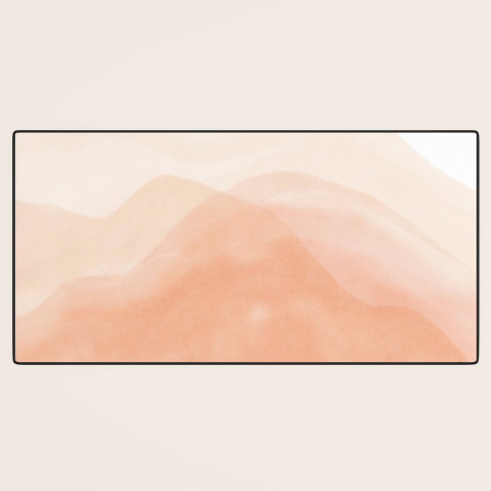 Warm watercolor mountain landscape Desk Mat Gallery Image 3