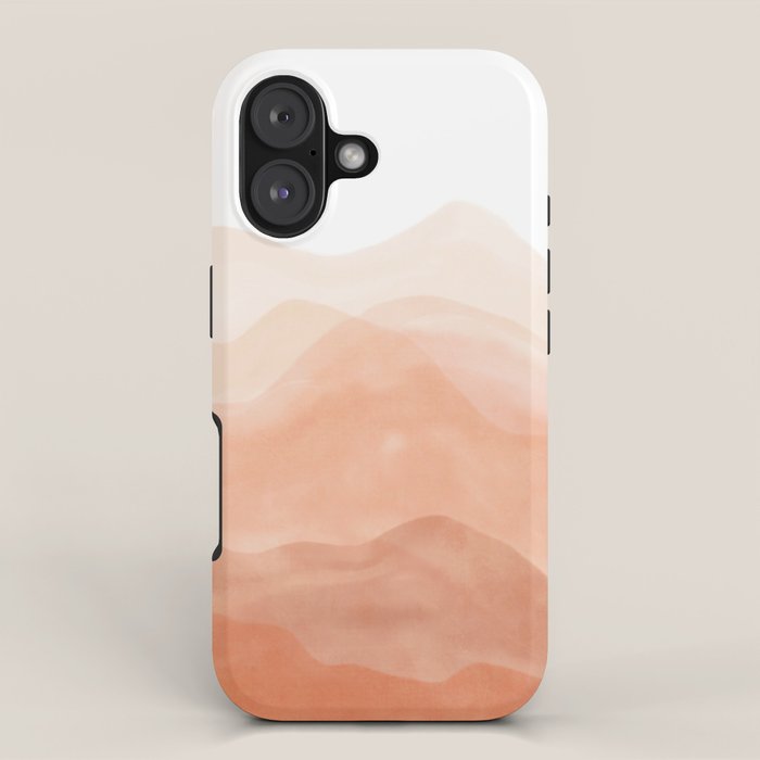 Warm watercolor mountain landscape iPhone Case Gallery Image 1