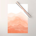 Warm watercolor mountain landscape Wrapping Paper Gallery Image 1