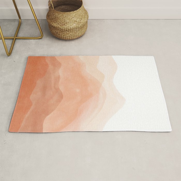 Warm watercolor mountain landscape Rug Gallery Image 1