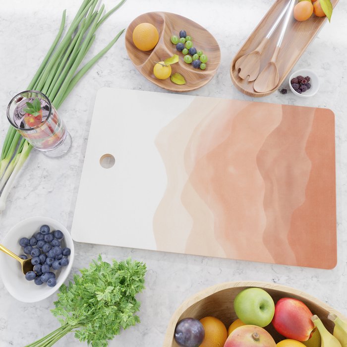 Warm watercolor mountain landscape Cutting Board Gallery Image 2