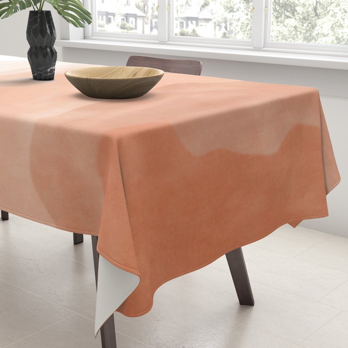 Warm watercolor mountain landscape Tablecloth Gallery Image 3