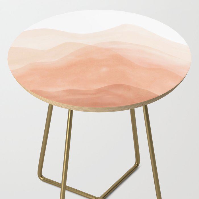 Warm watercolor mountain landscape Side Table Gallery Image 2