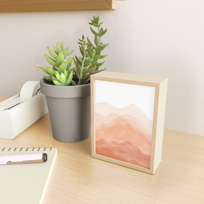 Warm watercolor mountain landscape Mini Art Print Gallery Image 2