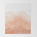 Warm watercolor mountain landscape Throw Blanket Gallery Image 2