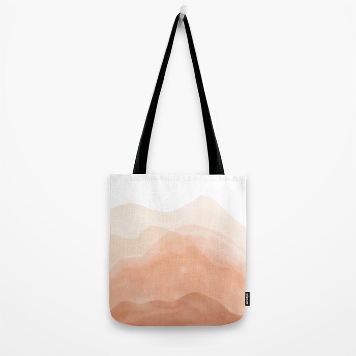 Warm watercolor mountain landscape Tote Bag Gallery Image 2