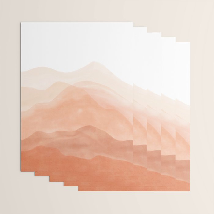 Warm watercolor mountain landscape Wrapping Paper Gallery Image 3