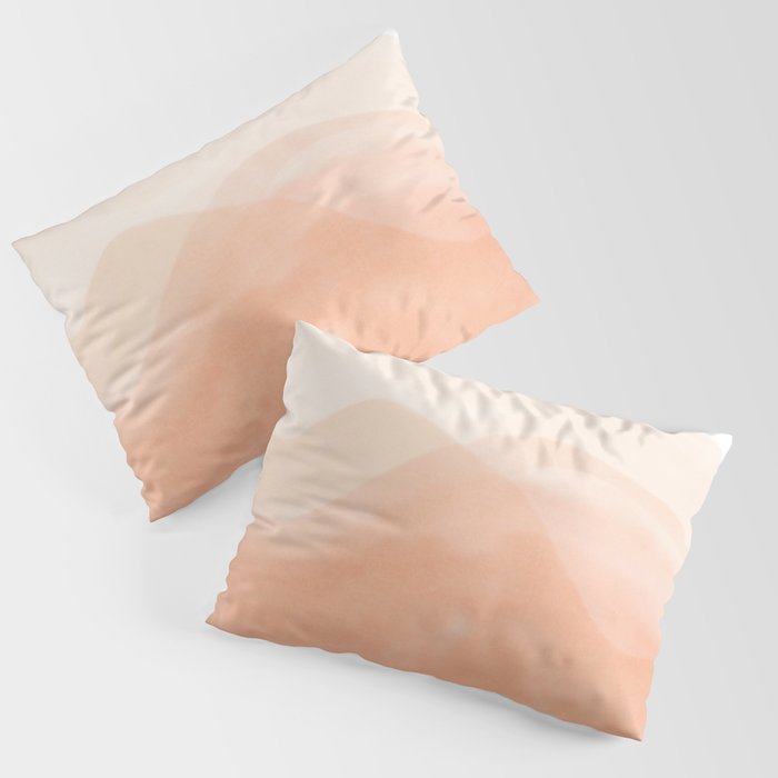 Warm watercolor mountain landscape Pillow Sham Gallery Image 1