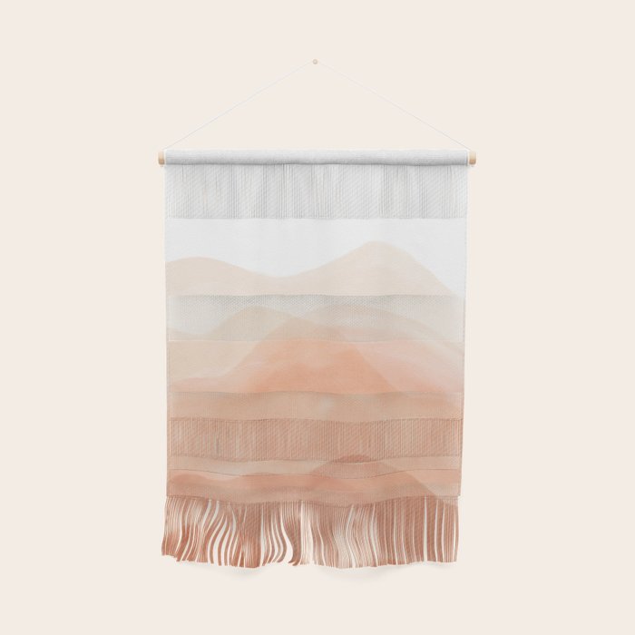 Warm watercolor mountain landscape Wall Hanging Gallery Image 1