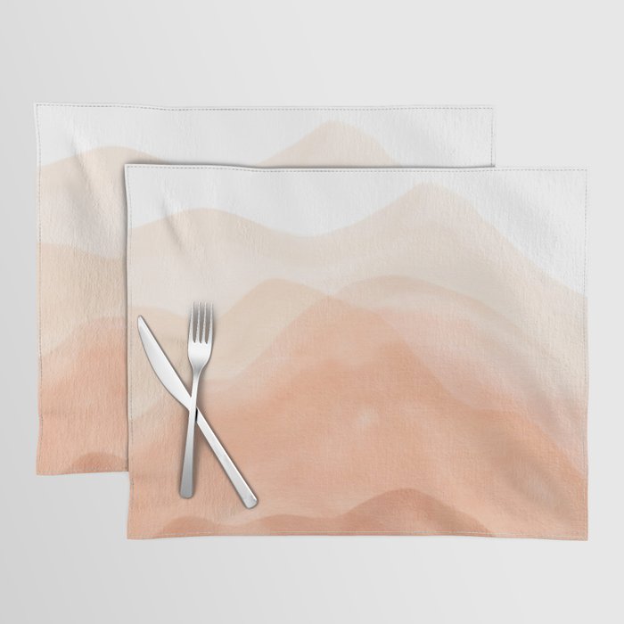 Warm watercolor mountain landscape Placemat Gallery Image 1