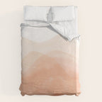 Warm watercolor mountain landscape Duvet Cover Gallery Image 6