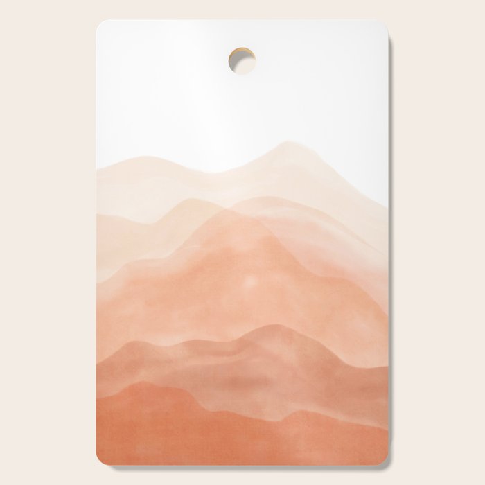 Warm watercolor mountain landscape Cutting Board Gallery Image 1