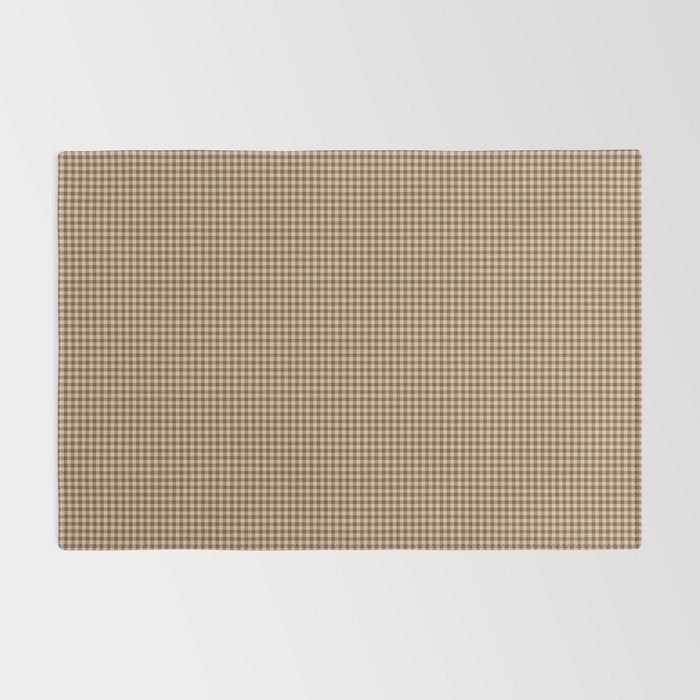 Cozy Amberlight Coffee Gingham Check Rug Gallery Image 2