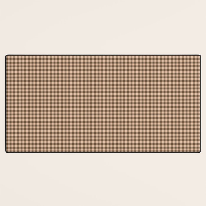 Cozy Amberlight Coffee Gingham Check Desk Mat Gallery Image 3