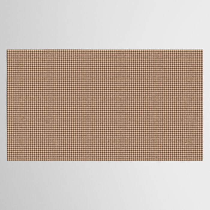 Cozy Amberlight Coffee Gingham Check Tablecloth Gallery Image 2