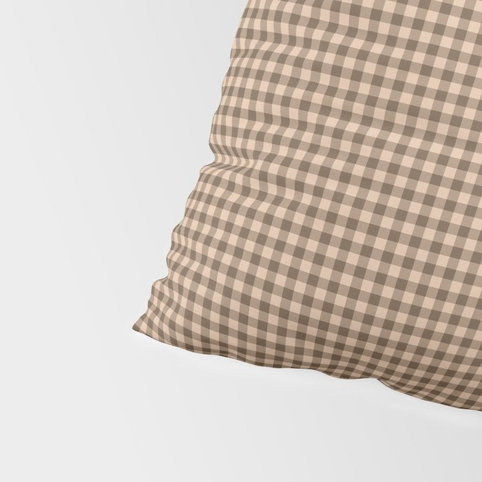 Cozy Amberlight Coffee Gingham Check Pillow Sham Gallery Image 4