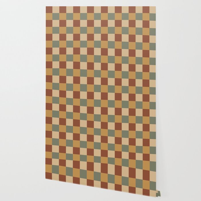 Checkered Multicolor Pattern V Earthy Western Wallpaper Gallery Image 2